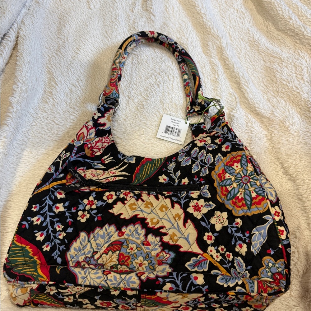 Vera Bradley Large Hobo Shoulder Bag in Versailles pattern